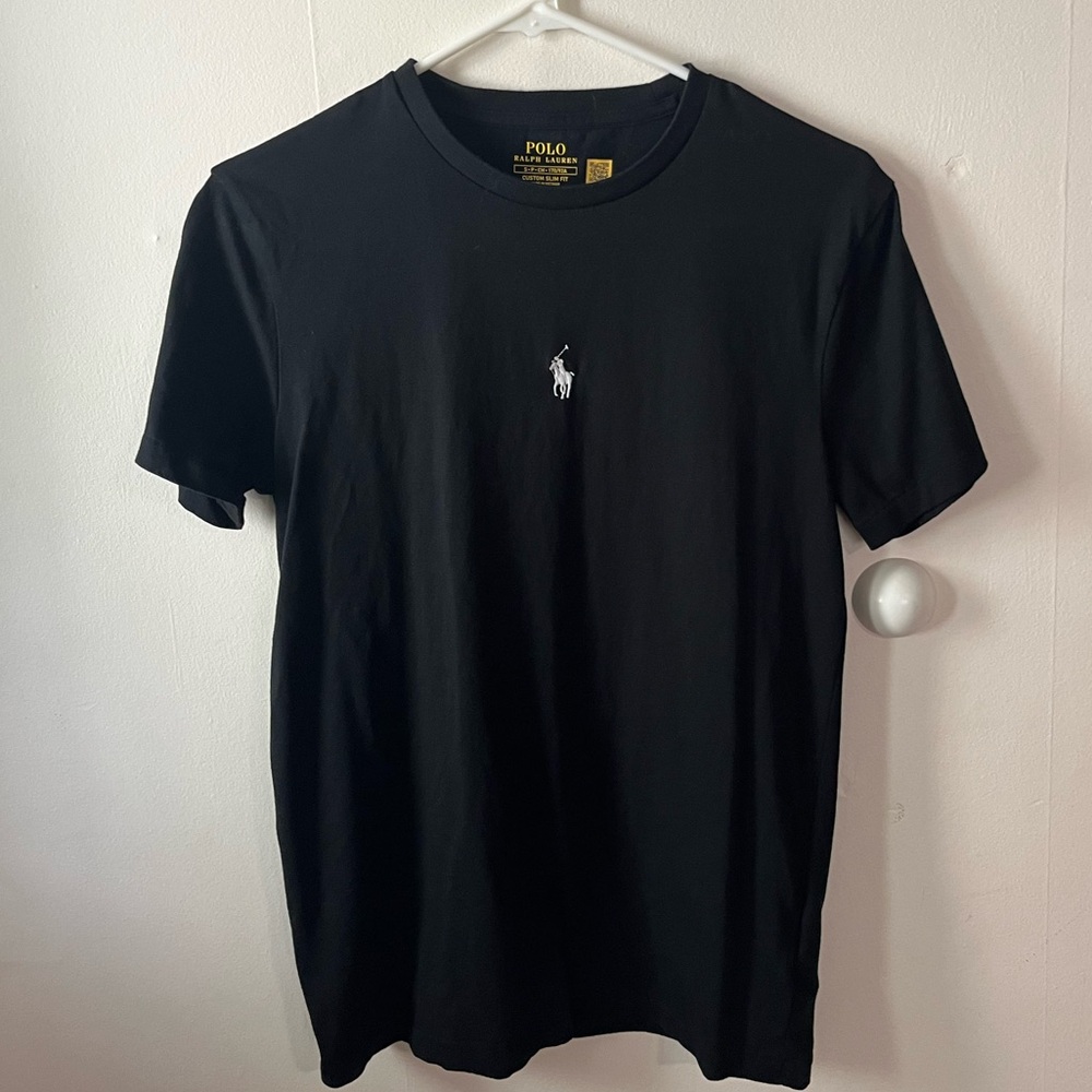 Ralph Lauren Polo Tee Shirt Black Logo Small